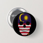 ハンドスカルMalaysia Round Badge black B2 缶バッジ (正面&裏面)