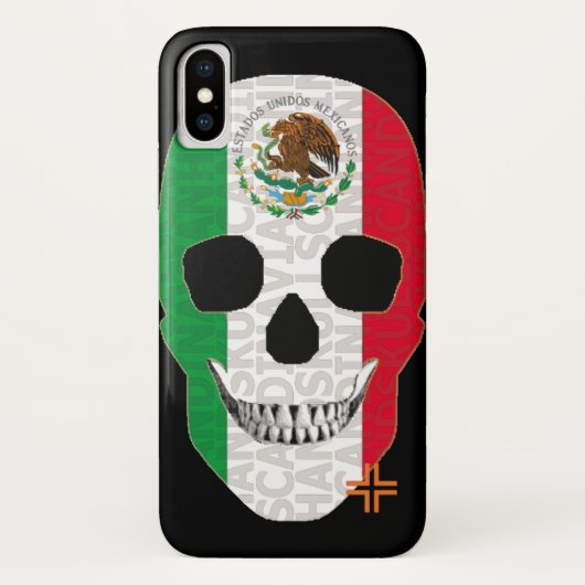 ハンドスカルMexicoケースiPhone X B2 Case-Mate iPhoneケース (裏面)