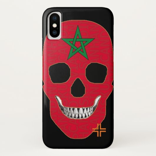 ハンドスカルMoroccoケースiPhone X B2 Case-Mate iPhoneケース (裏面)