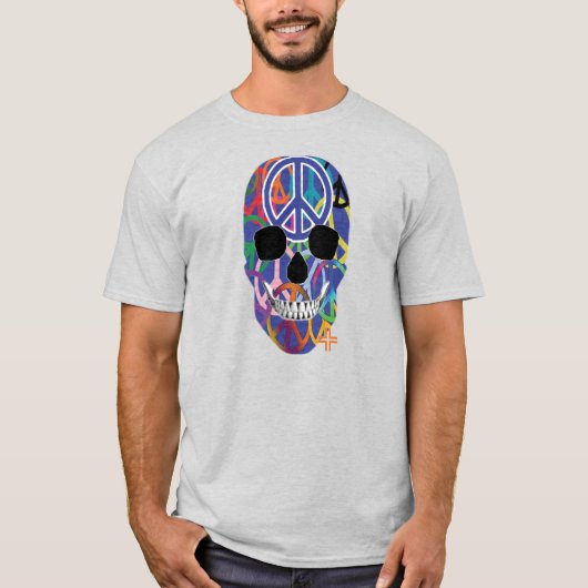 ハンドスカルPeace Tシャツ基本B2 Tシャツ (正面)