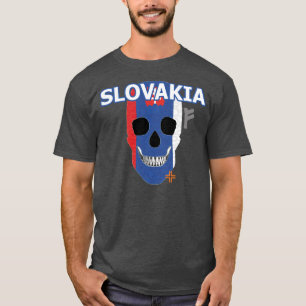 ハンドスカルSlovakia Tシャツ基本B2 Tシャツ