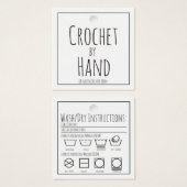 ハンドスクエアつる気にラベルとH用ラベルでクロシェ (正面&裏面)