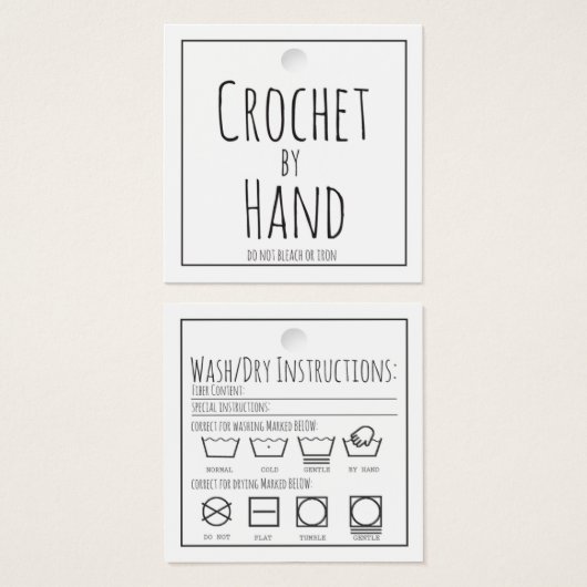 ハンドスクエアつる気にラベルとH用ラベルでクロシェ (正面&裏面)