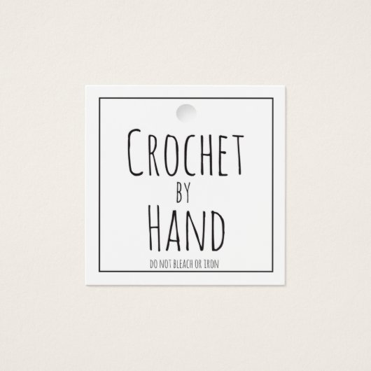 ハンドスクエアつる気にラベルとH用ラベルでクロシェ (正面)