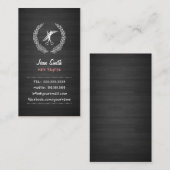 ハンドスクリプトダークウッド美容師名刺 名刺 (正面/裏面)