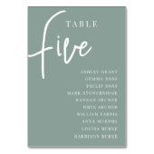 ハンドスクリプトテーブルFIVE +ゲスト名 テーブルナンバー (正面)