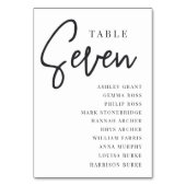 ハンドスクリプトテーブルSEVEN +ゲスト名 テーブルナンバー (正面)