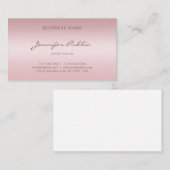 ハンドスクリプトバラ金ゴールドエレガントトレンディーテンプレート 名刺 (正面/裏面)