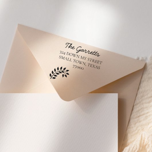 ハンドスクリプトリーフ差出人住所 セルフインキングスタンプ