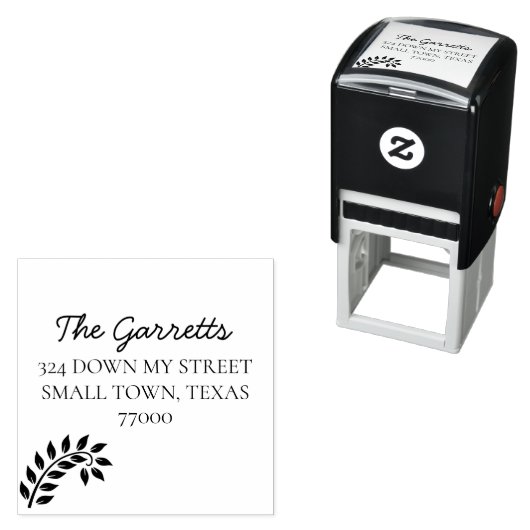 ハンドスクリプトリーフ差出人住所 セルフインキングスタンプ (インサイチュ)