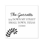 ハンドスクリプトリーフ差出人住所 セルフインキングスタンプ (デザイン)