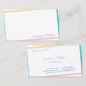 ハンドスクリプト文字クリエイティブカラフルモダンデザイン 名刺 (正面/裏面)