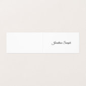 ハンドスクリプト文字クリーンモダンミニマリストテンプレート 名刺 (外部フラット)