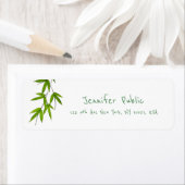 ハンドスクリプト文字水カラー葉差出人住所 ラベル (インサイチュ)