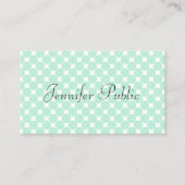 ハンドスクリプモダントエレガントミントグリーンテンプレート 名刺 (正面)