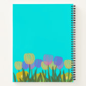 ハンドスケッチウォーターカラーチューリップレインボー |青 ノートブック (裏面)