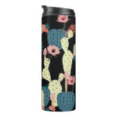 ハンドスケッチサボテンの植物と花のシームレスパット タンブラー (回転右)