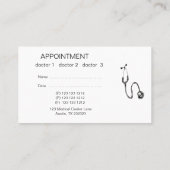 ハンドスケッチドクターナース緊急聴診器 予約カード (裏面)