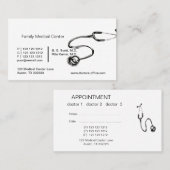 ハンドスケッチドクターナース緊急聴診器 予約カード (正面/裏面)