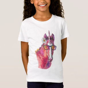 ハンドスケッチピンクユニコーン Tシャツ