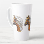 ハンドスケッチピンホースポートレート カフェラテマグ (左アングル)