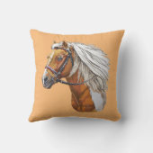 ハンドスケッチピンホースポートレート クッション (裏面)