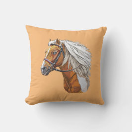 ハンドスケッチピンホースポートレート クッション