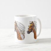 ハンドスケッチピンホースポートレート コーヒーマグカップ (正面右)
