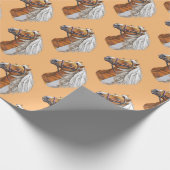 ハンドスケッチピンホースポートレート ラッピングペーパー (角)