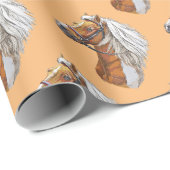 ハンドスケッチピンホースポートレート ラッピングペーパー (ロールコーナー)