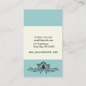 ハンドスケッチロータスフローラヨガインストラクター 名刺 (裏面)