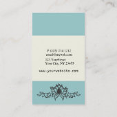 ハンドスケッチロータスフローラヨガインストラクター 名刺 (裏面)