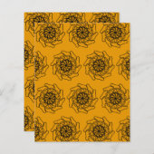 ハンドスケッチ抽象芸術パターンスクラップブック紙 (正面/裏面)