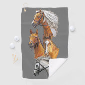 ハンドスケッチ馬ポートレートポートレート ゴルフタオル (インサイチュ)