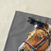 ハンドスケッチ馬ポートレートポートレート ビーチタオル (インサイチュ)
