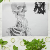 ハンドスケルトンハロウィーンキッチンタオル キッチンタオル (折り畳み)