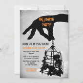 ハンドスケルトンハローウィンパーティ招待状 招待状 (正面)