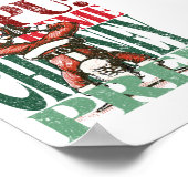 ハンドスタンドプッシュアップおもしろいクリスマスバージョンフィットネス ポスター (角)