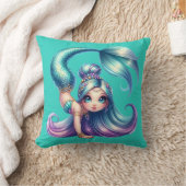 「ハンドスタンドマーメイド魔法」 クッション (ブランケット)