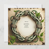 ハンドスティング招待状ケルト結び目模様クラフト 招待状 (裏面)