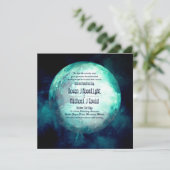 ハンドスティング招待状異教のウィッカ信者ティール（緑がかった色）ムーンゴシック (スタンド正面)