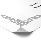 ハンドスティング証明書16X20 CELTIC WICCAホワイト ポスター (角)