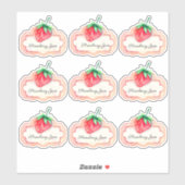 ハンドストロベリージャ色彩の鮮やかムラベルのセット シール (シート)