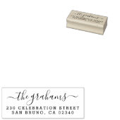 ハンドス書クリプトファミリ名と差出人住所 ラバースタンプ (押印)