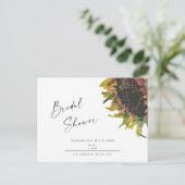 ハンドス絵を描マフラワーセージブライダルシャワー インビテーションポストカード (スタンド正面)