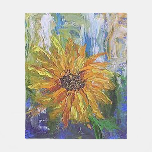 ハンドス絵を描マフラワープリントブランケット フリースブランケット (正面)