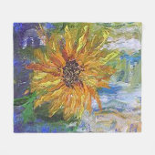 ハンドス絵を描マフラワープリントブランケット フリースブランケット (正面(横))