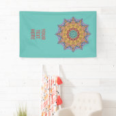 ハンドズ絵画マンダラクロック顔1 横断幕 (インサイチュ)