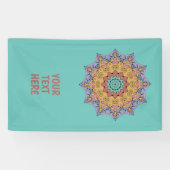 ハンドズ絵画マンダラクロック顔1 横断幕 (横)