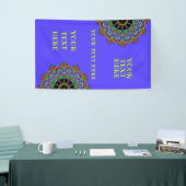 ハンドズ絵画マンダラクロック顔24 横断幕 (トレードショー)